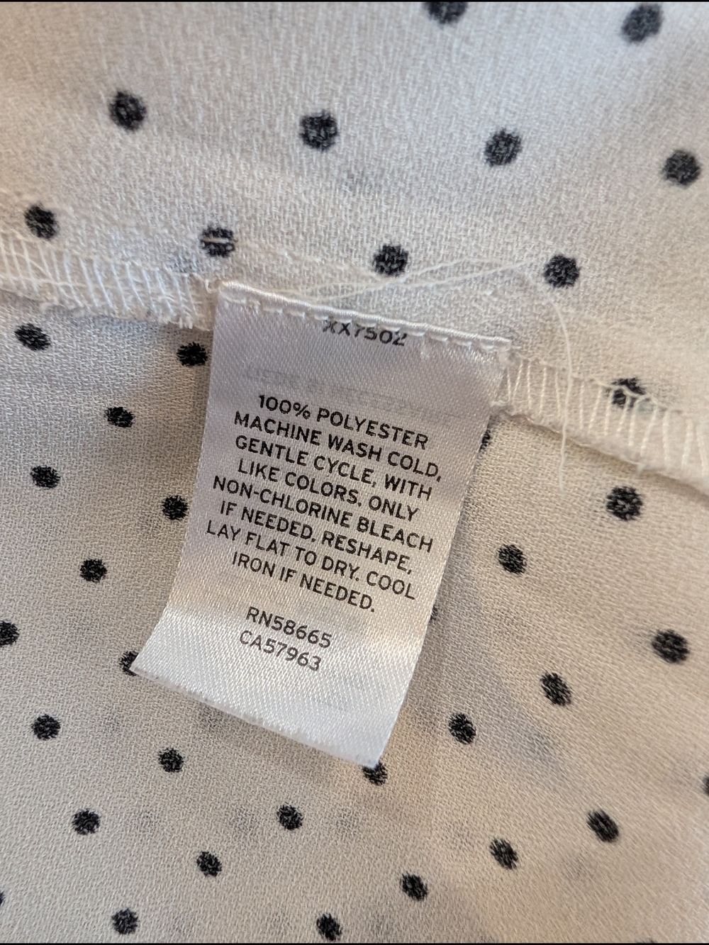 Halogen White Tank Top with Black Polka Dots - Picture 7 of 7